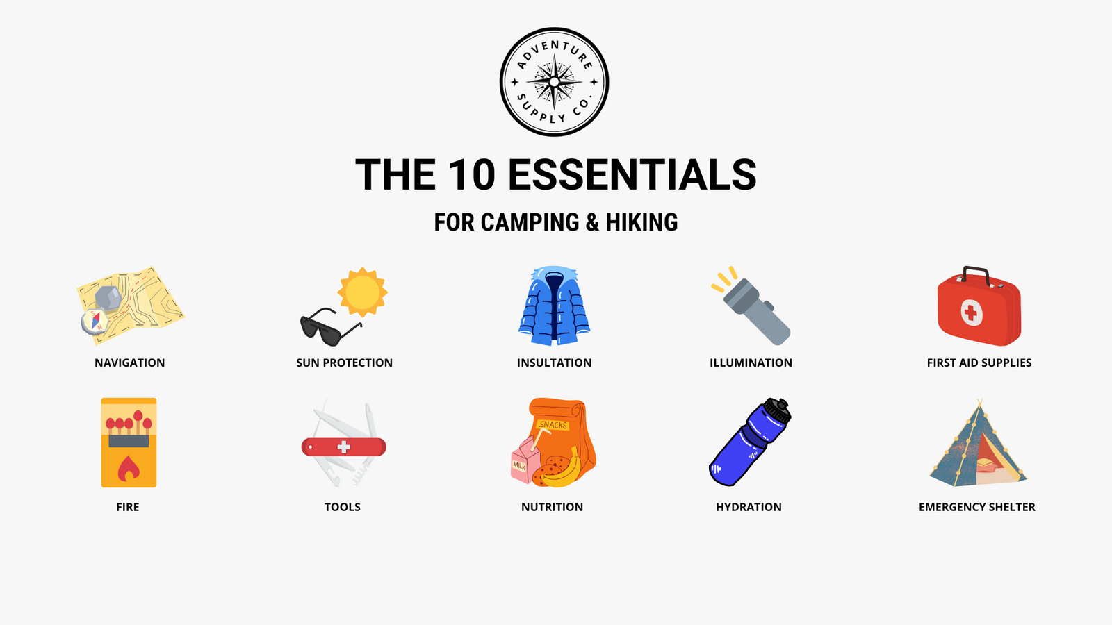 The "10 Essentials" to Bring Camping & Hiking