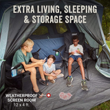 Skylodge™ 10-Person Instant Camping Tent with Screen Room